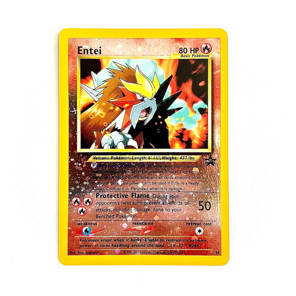 Entei Reverse Holo Wizards Black Star Promo Pokémon Card 2001 Vintage TCG